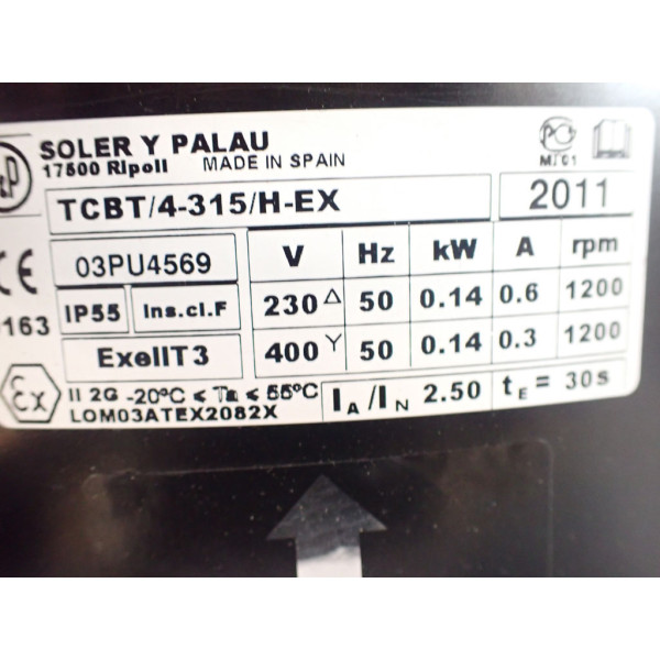 SOLER Y PALAU TCBT/4-315/H-EX