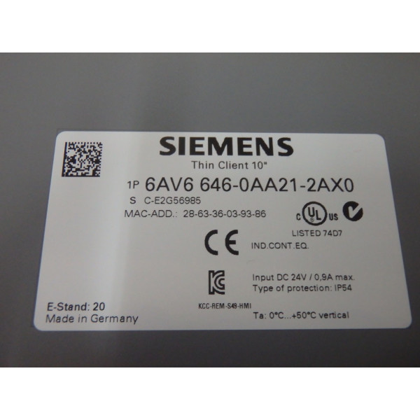 SIEMENS 6AV6646-0AA21-2AX0