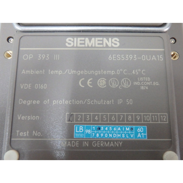 SIEMENS 6ES5393-0UA15