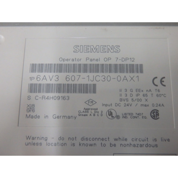 SIEMENS 6AV3607-1JC30-0AX1