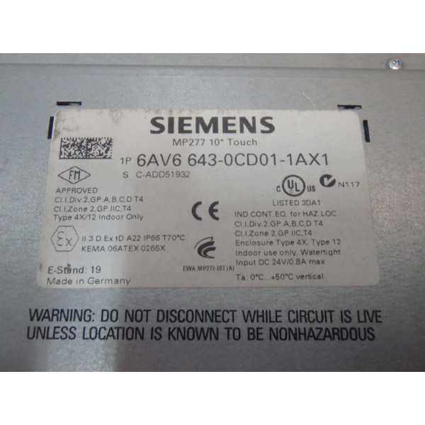 SIEMENS  6AV6643-0CD01-1AX1