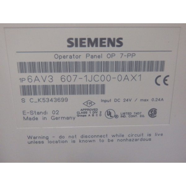 SIEMENS 6AV3607-1JC00-0AX1