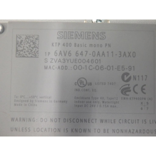 SIEMENS 6AV66470AA113AX0