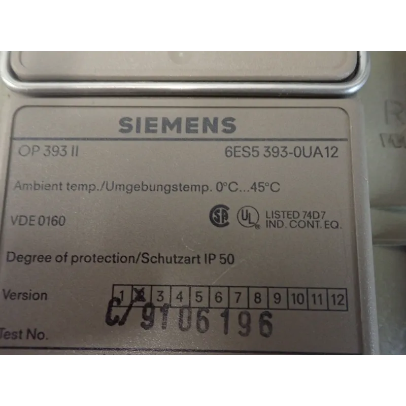 Siemens Bediengerät OP 393 II 6ES5 393-0UA12 Operator Panel Version 2 Siemens Bediengerät OP 393 II 6ES5 393-0UA12 Operator Panel Version 2