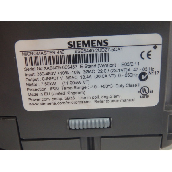 SIEMENS 6SE6440-2UD27-5CA1