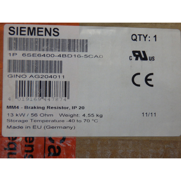 SIEMENS 6SE6400-4BD16-5CA0