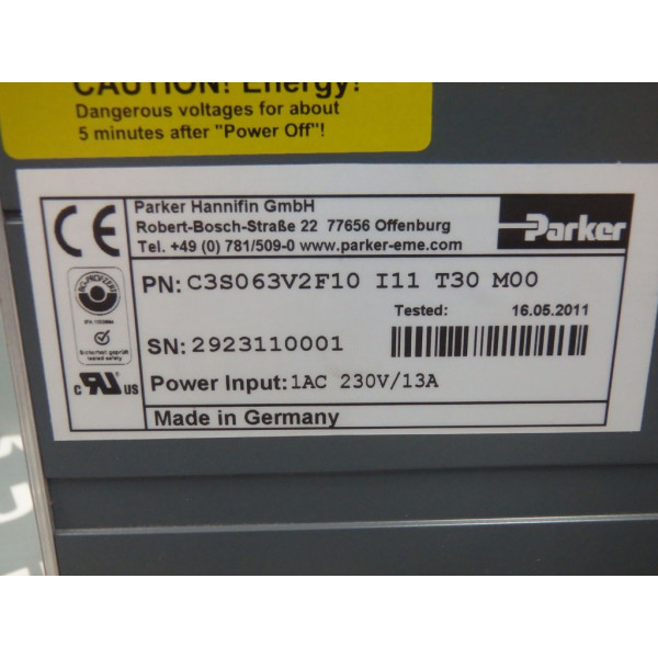 PARKER C3S063V2F10I11T30M00