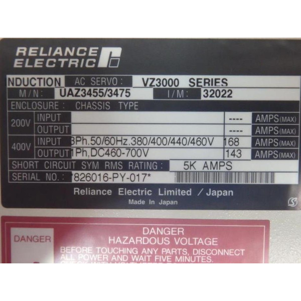 RELIANCE ELECTRIC UAZ3455/3475