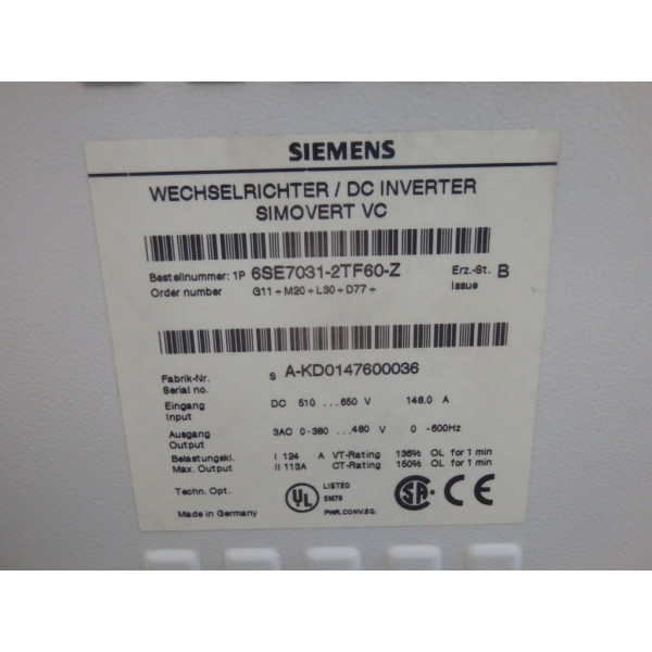 SIEMENS 6SE7031-2TF60