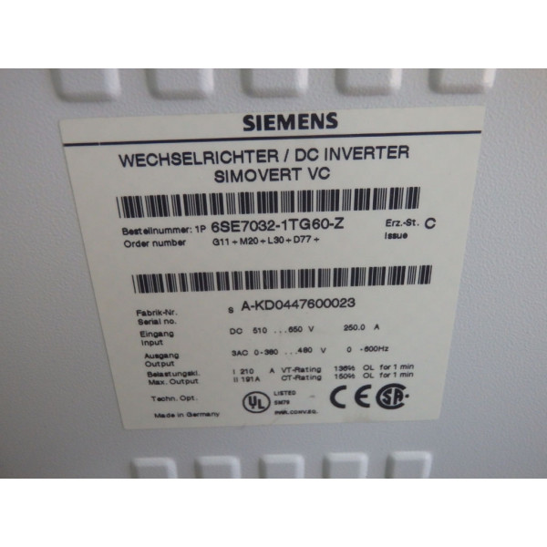 SIEMENS 6SE7032-1TG60