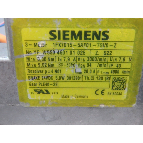 SIEMENS 1FK7015-5AF01-7SV0-Z