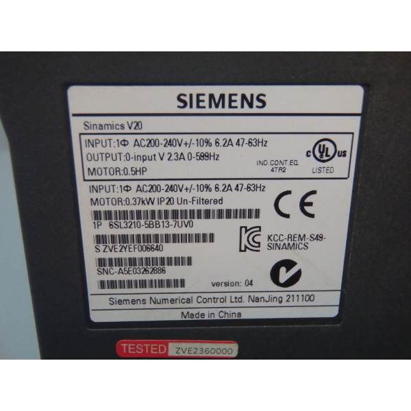 SIEMENS 6SL3210-5BB13-7UV0