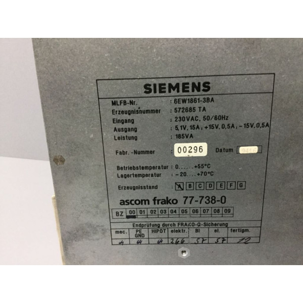 SIEMENS 6EW1861-3BA