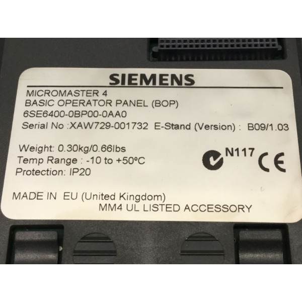 SIEMENS  6SE6400-0BP00-0AA0