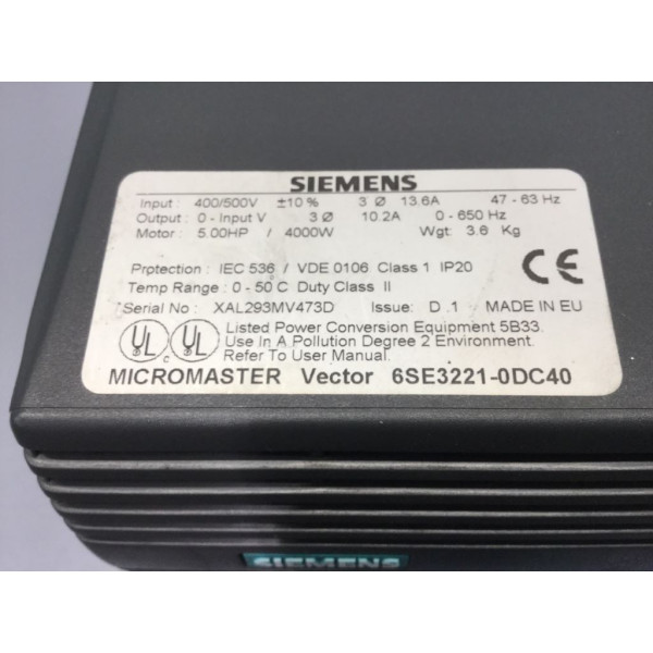 SIEMENS  6SE32210DC40