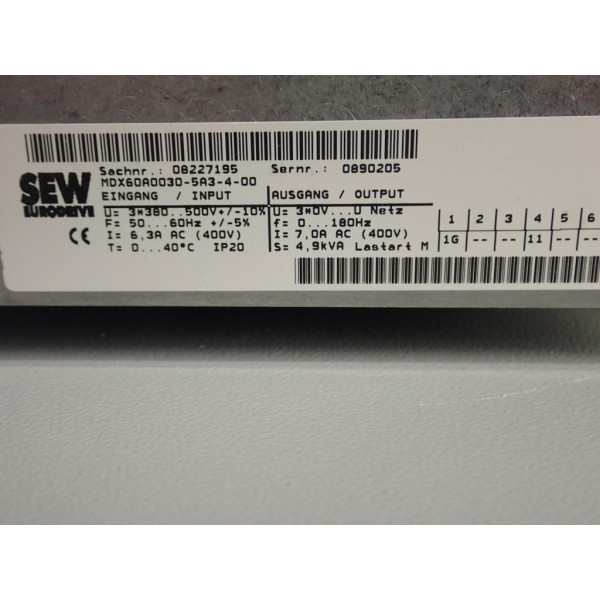 SEW-EURODRIVE 08227195