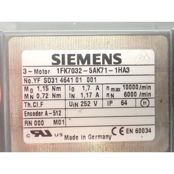 SIEMENS 1FK7032-5AK71-1HA3