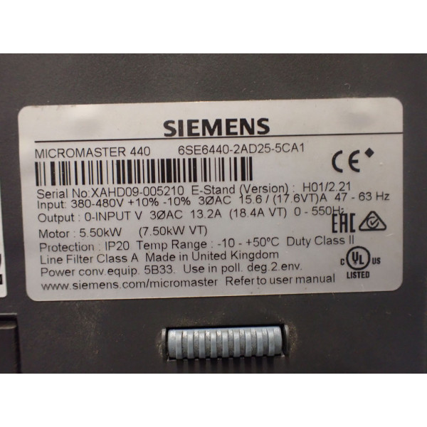 SIEMENS 6SE6440-2AD25-5CA1