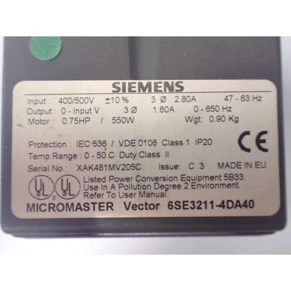 SIEMENS 6SE3211-4DA40