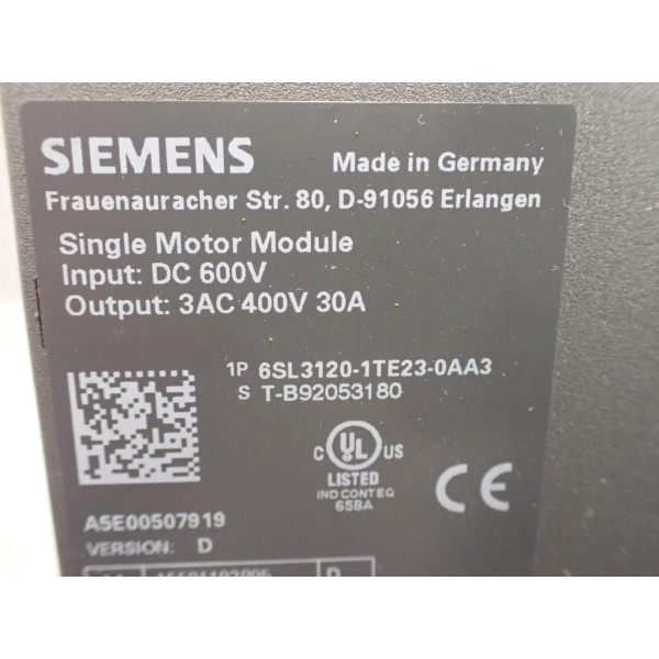 SIEMENS 6SL3120-1TE23-0AA3