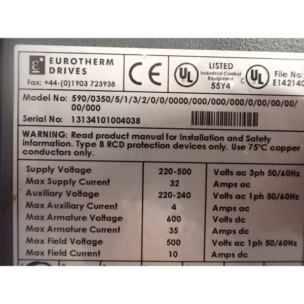 EUROTHERM DRIVES 590/0350/5/1/3/2/0/0/0000/000/000/000/0/00/00/00/00/000