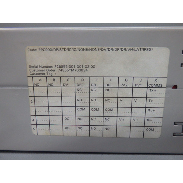 EUROTHERM EPC900/DP/STD/IC/IC/NONE/NONE/DV/DR/DR/DR/VH/LAT/IPSG/