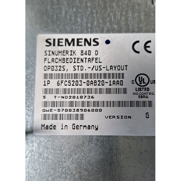 SIEMENS  6FC5203-0AB20-1AA0
