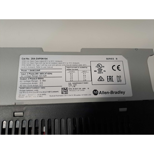 ALLEN-BRADLEY  25AD4P0N104