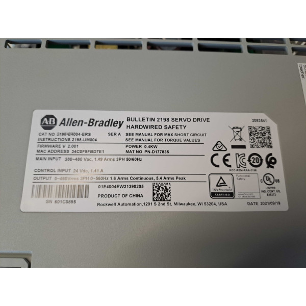 ALLEN-BRADLEY  2198E4004ERS