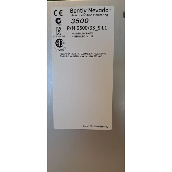 BENTLY NEVADA 3500/33_SIL1