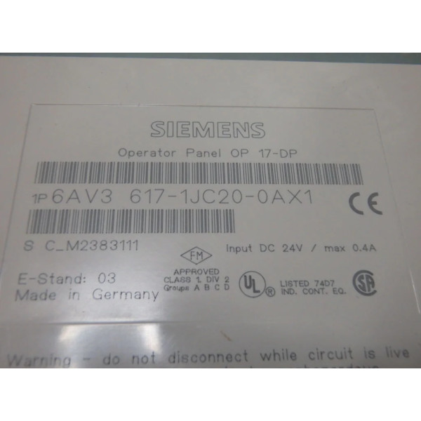 SIEMENS 6AV3617-1JC20-0AX1