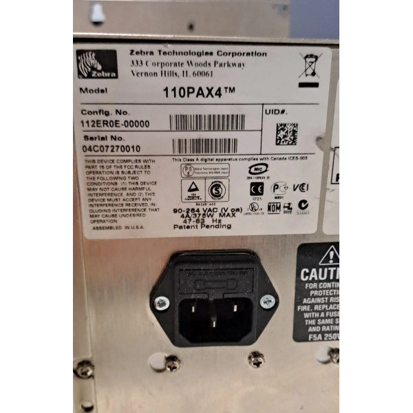 ZEBRA TECHNOLOGIES 110PAX4