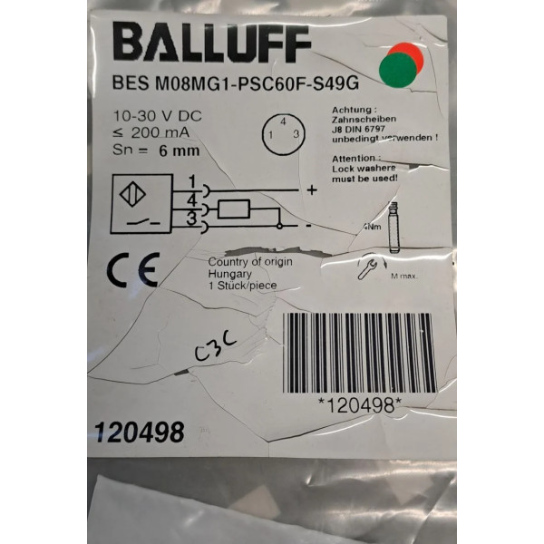BALLUFF  BESM08MG1-PSC60F-S49G