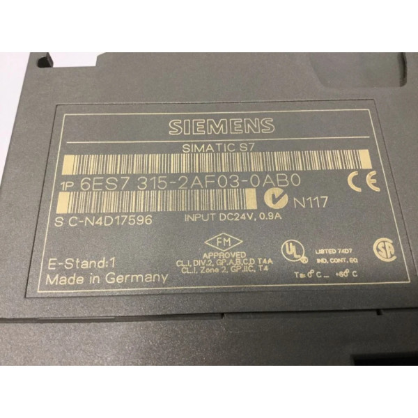 SIEMENS 6ES7315-2AF03-0AB0