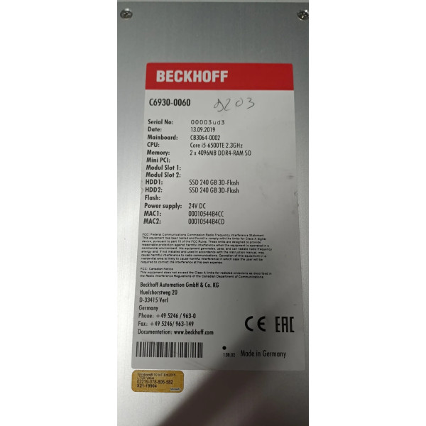 BECKHOFF C6930-0060
