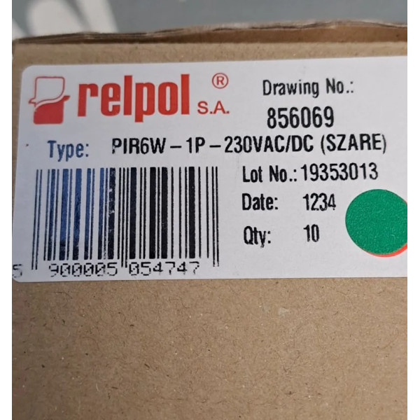 RELPOL PI6W-1P-230VAC/DC