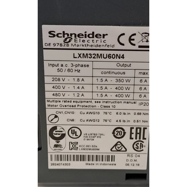 SCHNEIDER  LXM32MU60N4