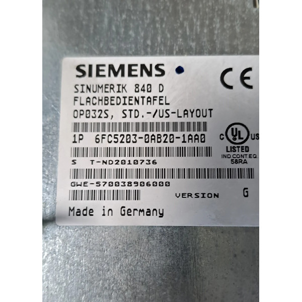 SIEMENS 6FC5203-0AB20-1AA0