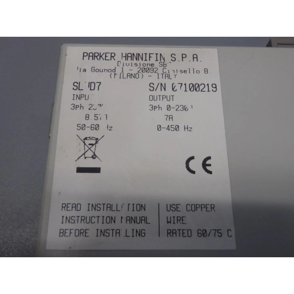 PARKER HANNIFIN SLVD7