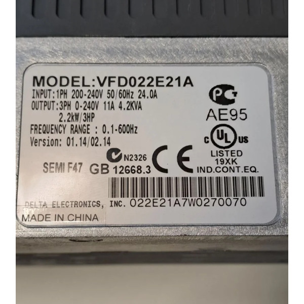 DELTA VFD022E21A