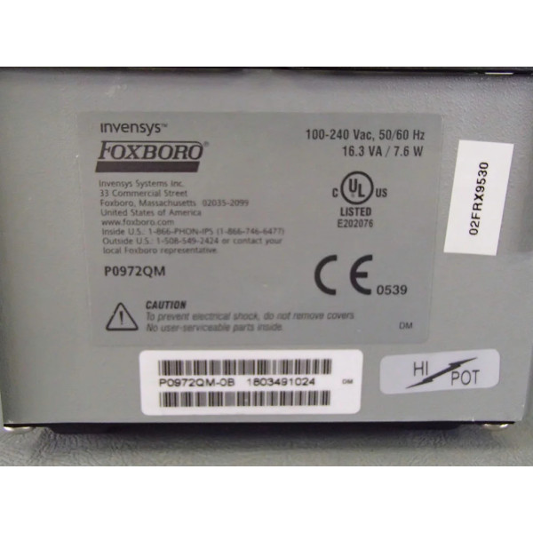 FOXBORO P0972QM
