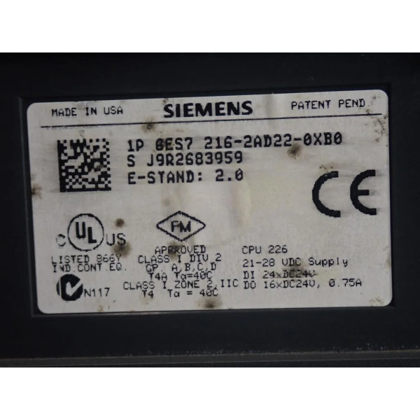 SIEMENS 6ES7216-2AD22-0XB0