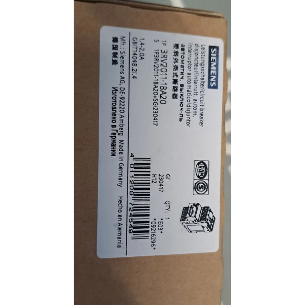 SIEMENS 3RV2011-1BA20