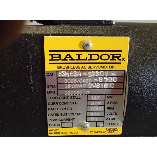 BALDOR BSM63A-233DI-B70020616C