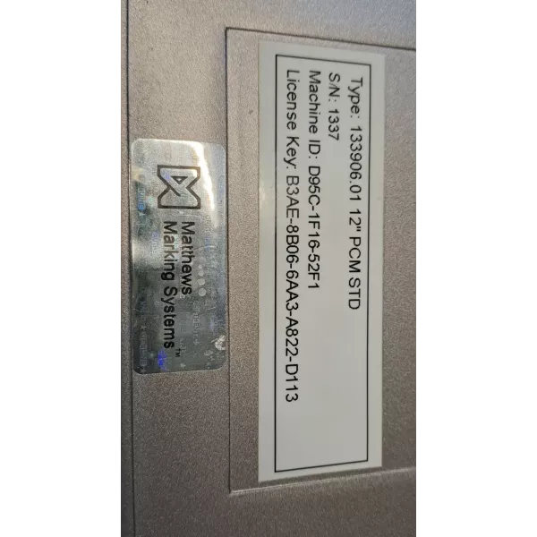 MATTHEWS MARKING SYSTEMS 133906.01