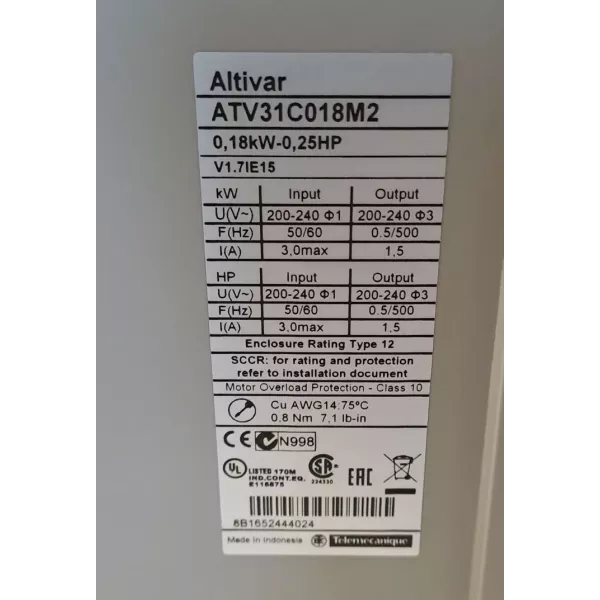 SCHNEIDER  ATV31C018M2