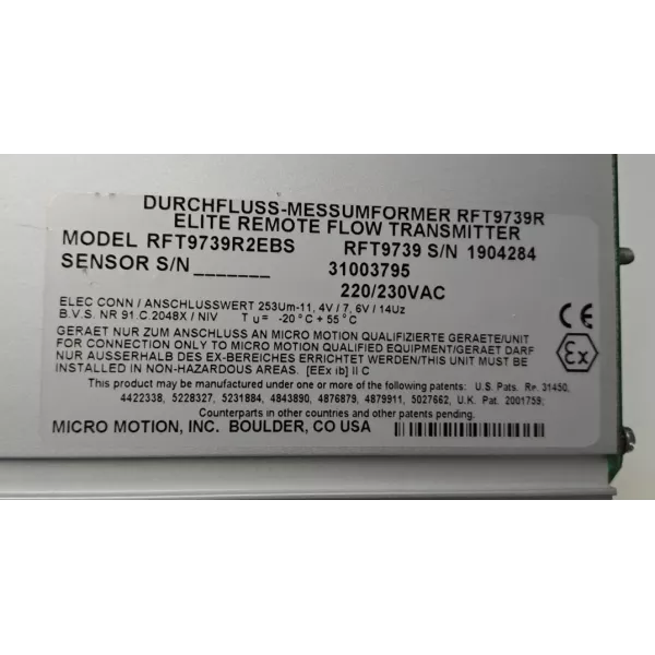 MICRO MOTION  RFT9739