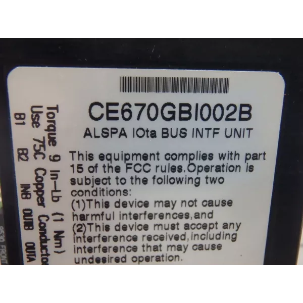 GE FANUC  CE670GBI002B