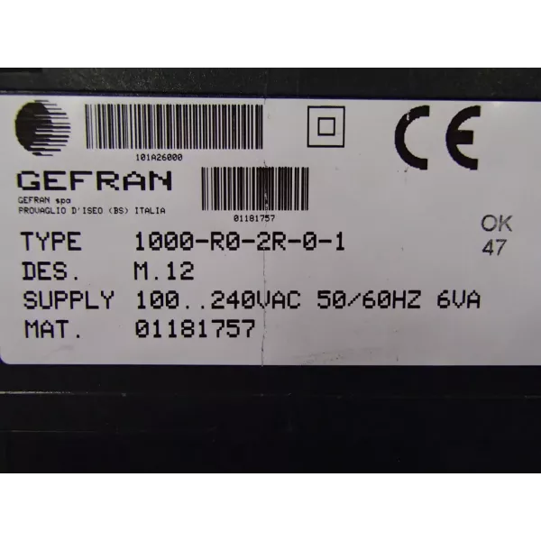 GEFRAN 1000-R0-2R-0-1