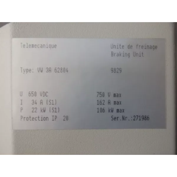 TÉLÉMÉCANIQUE  VW3A62804